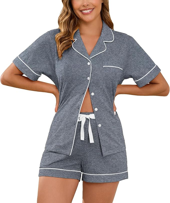 Kurzarm-Pyjama-Set aus Baumwolle