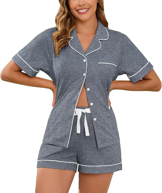 Kurzarm-Pyjama-Set aus Baumwolle