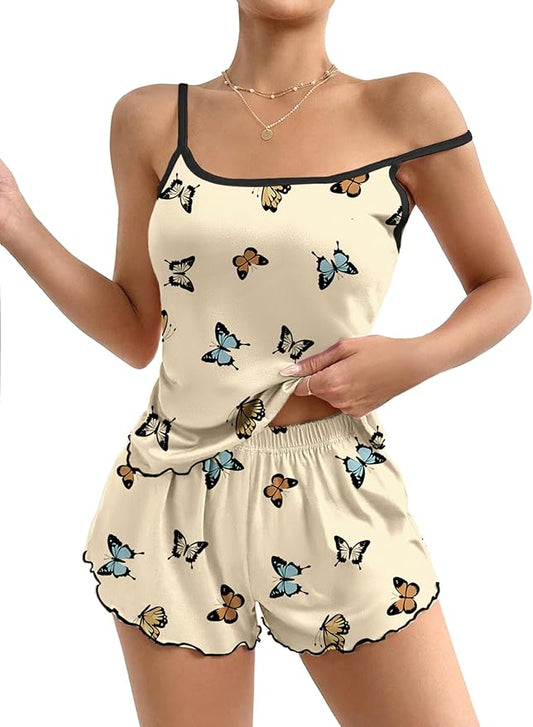 Cami Pyjama Set 2-teilig süßer Druck
